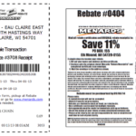 Menards Rebate Form #553