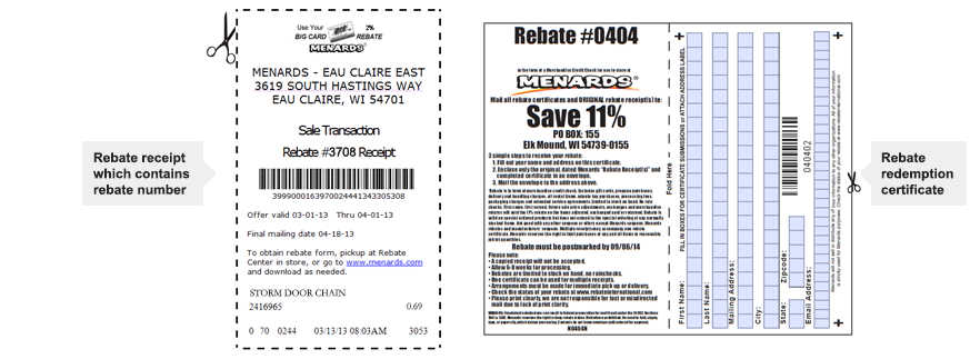 Menards Rebate Price Adjustment Form