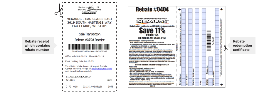 How To Use Rebate With Menard Order