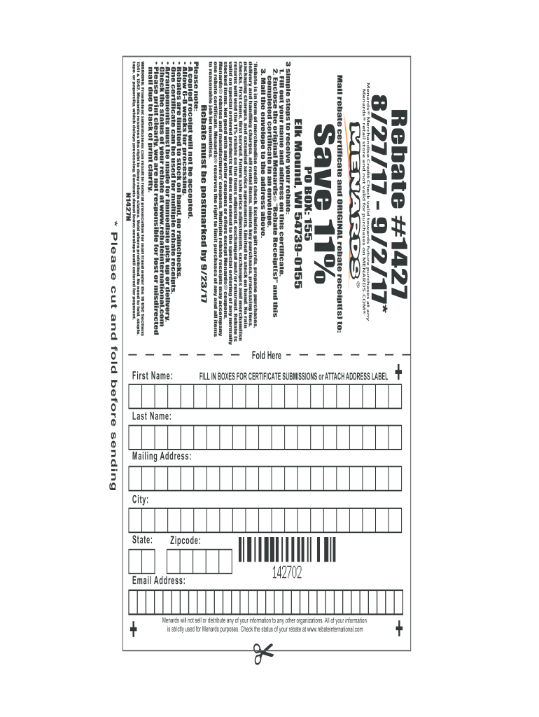 Menards Rebate Check Expiration