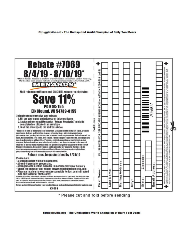 Menard Rebate Lookup