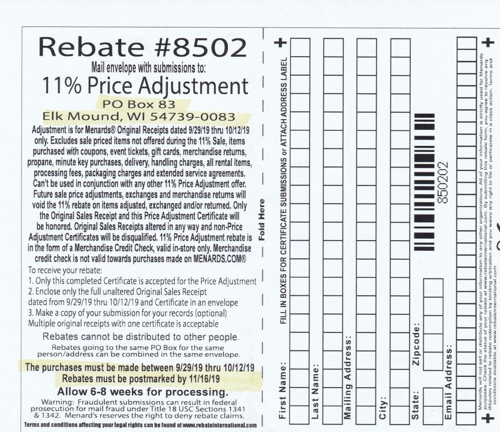 Can I Use Menards Rebate For Online Purchases