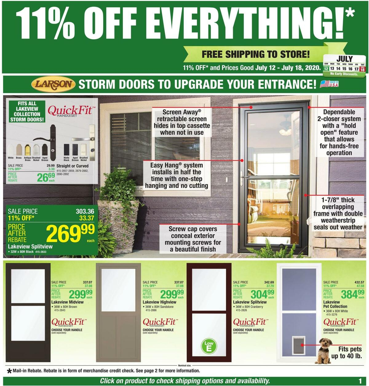 Menards 11 Rebate Sale Weekly Ads Special Buys From July 12 Menards Rebate Offer