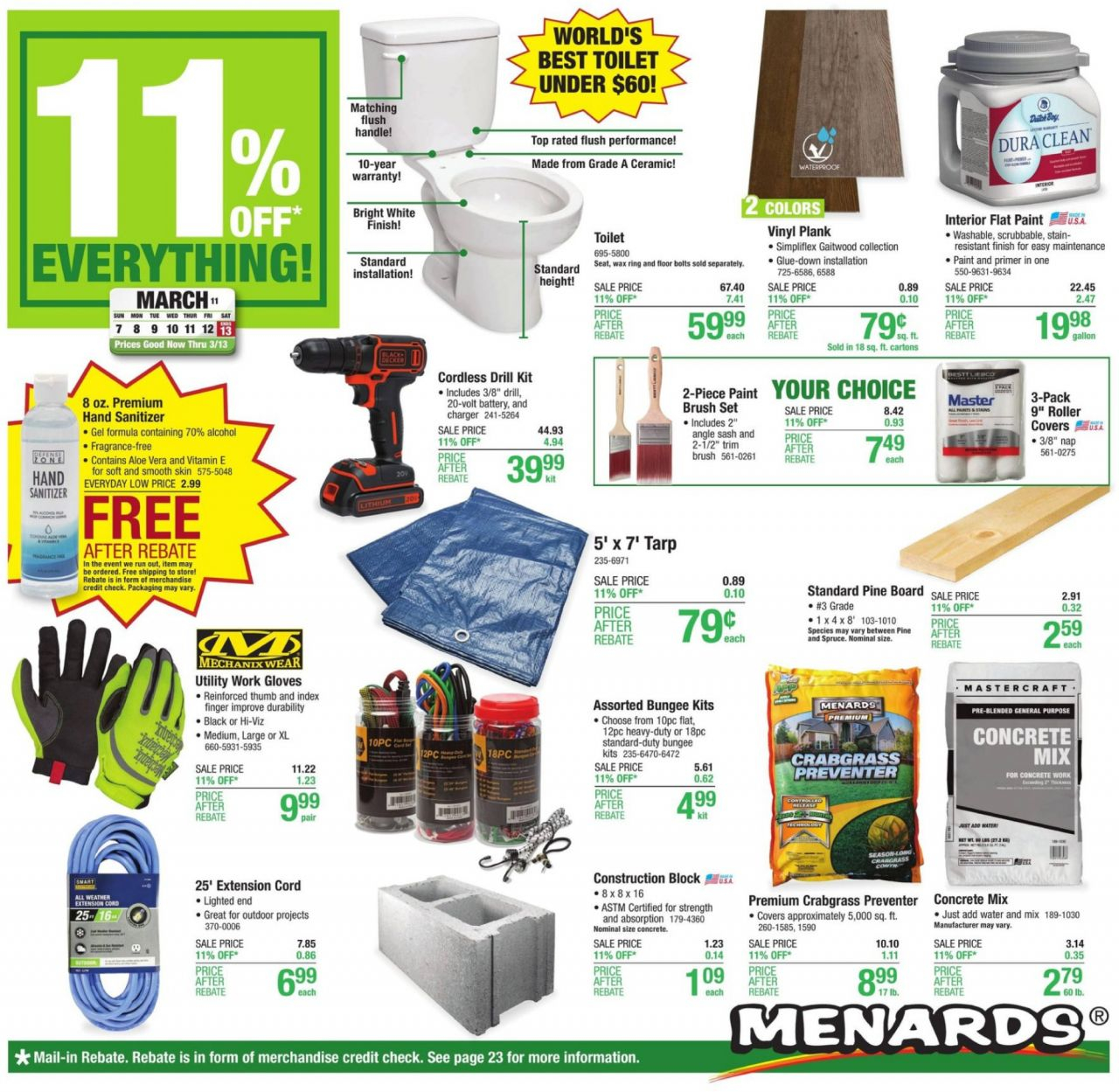 Menards Flyer 11 Rebate Sale 07 03 2021 13 03 2021 Kupino Menards Current Rebate