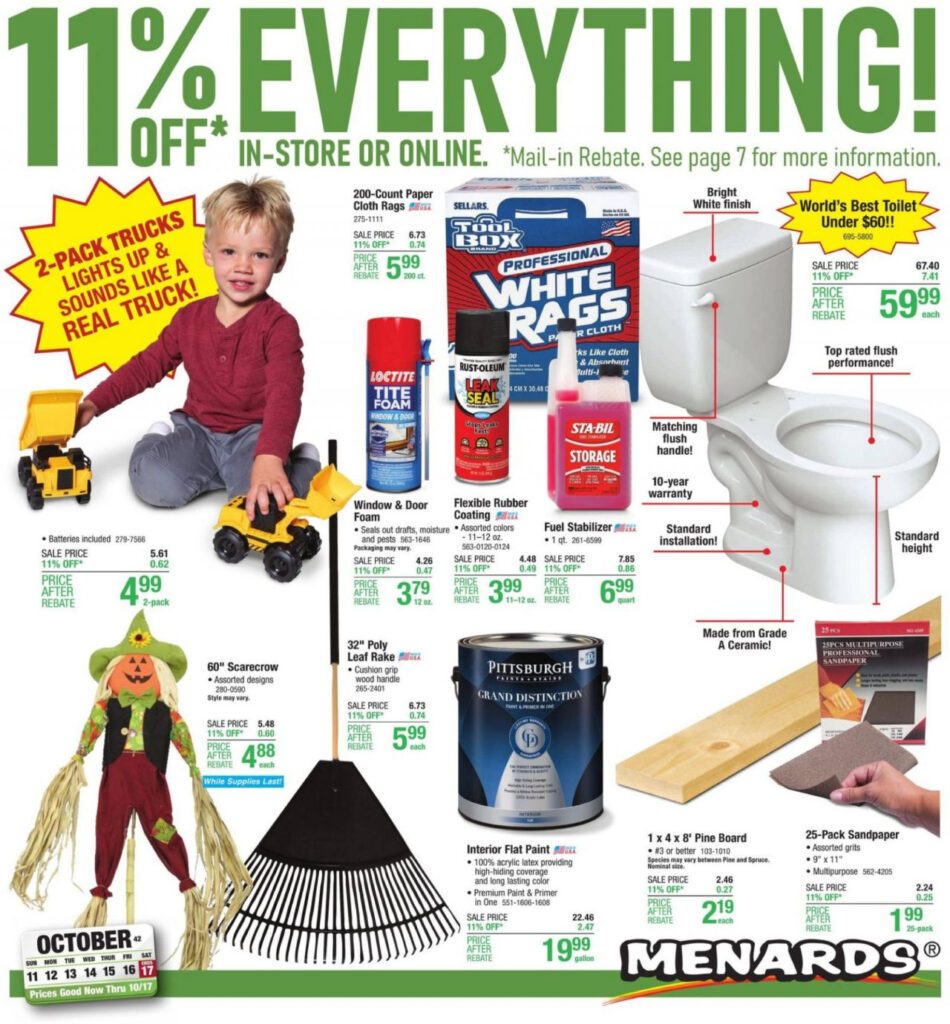 Menards Rebate Deals