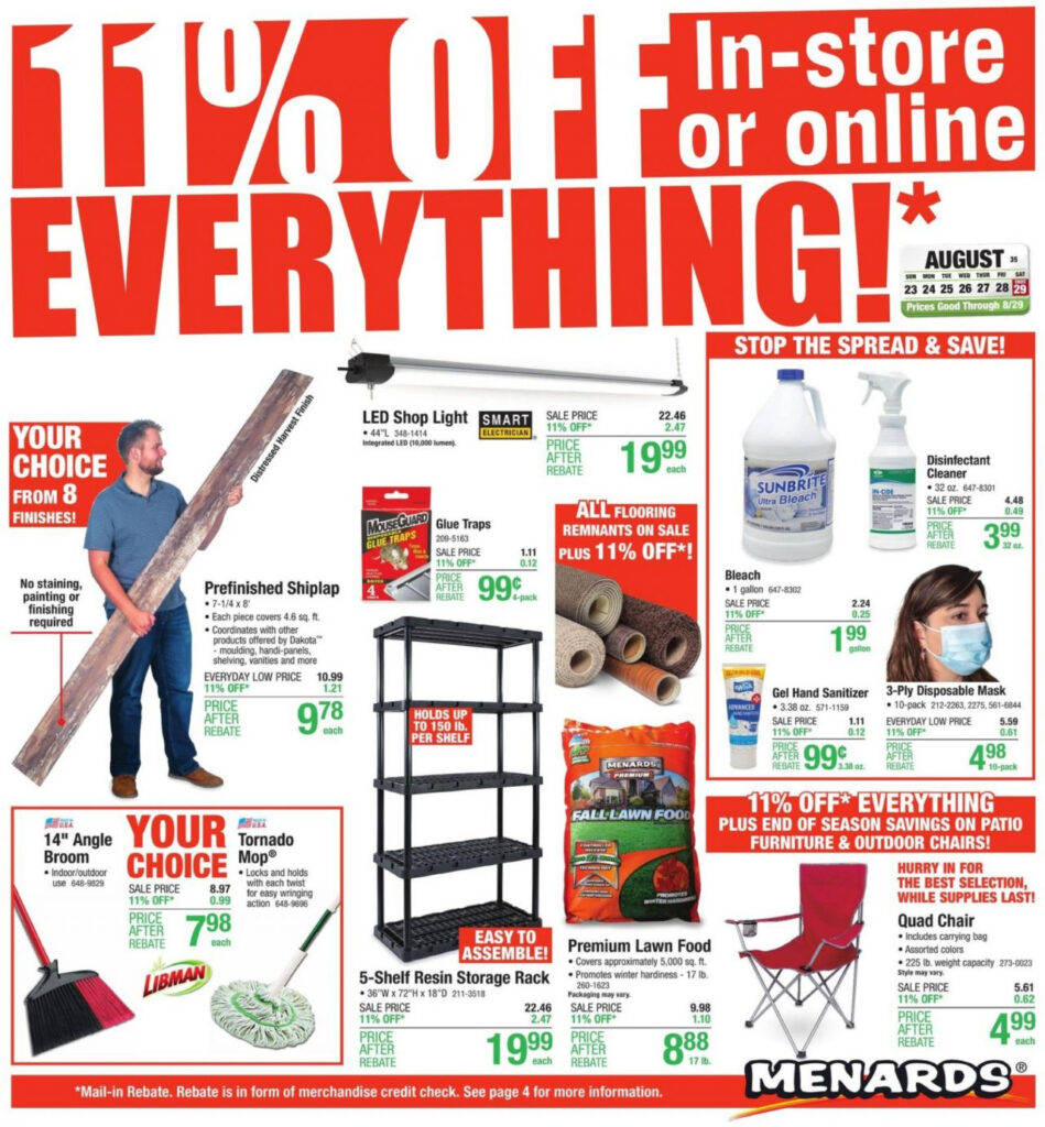 11 Rebate Sale Menards