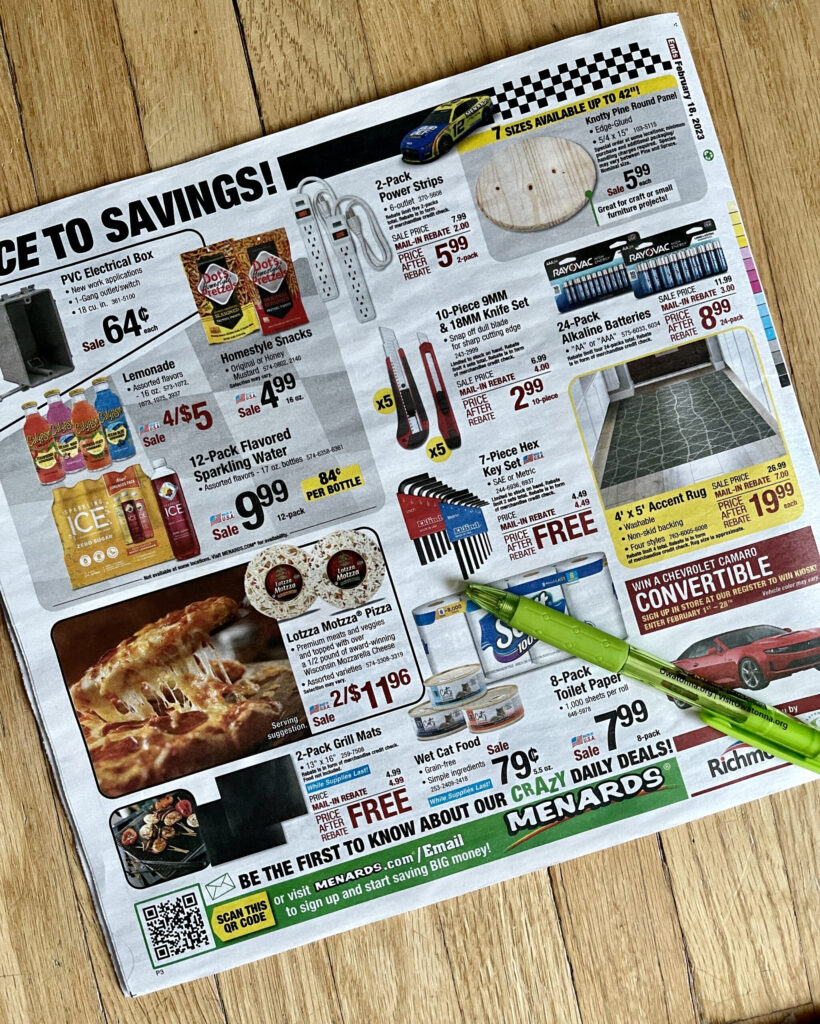 Menards Free With Rebate