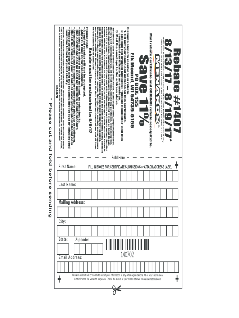 How To Fill Out Menards Rebate Online