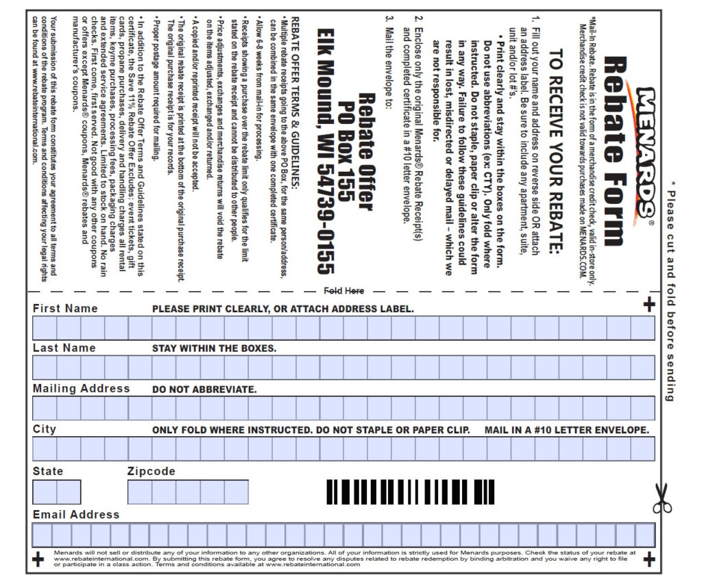 Where To Check Menards Rebate Status