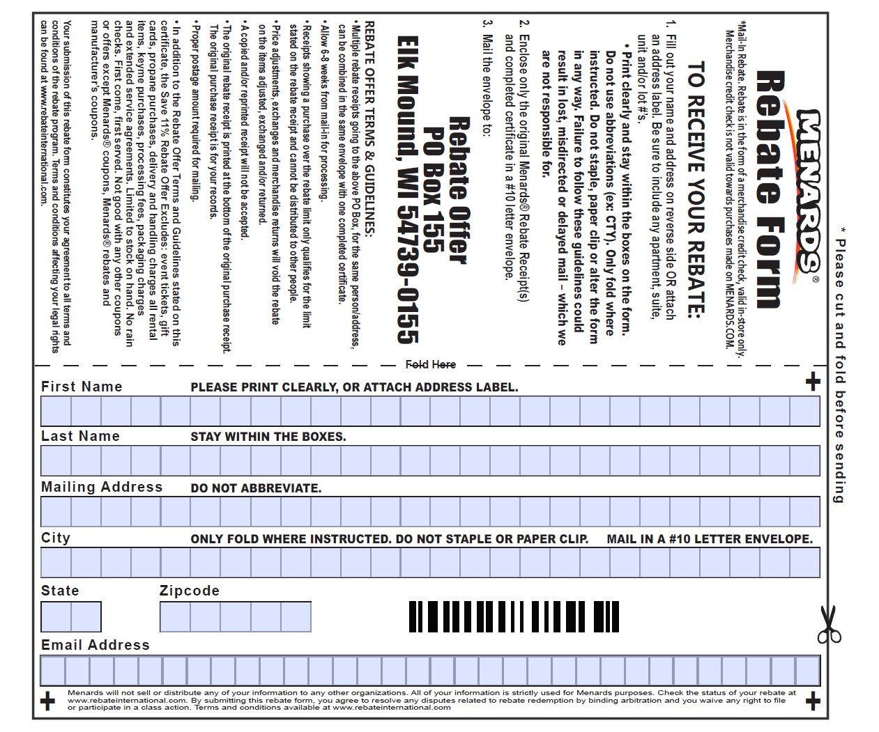 Print Menards Rebate Forms FreeRebate Rebate Status Menards