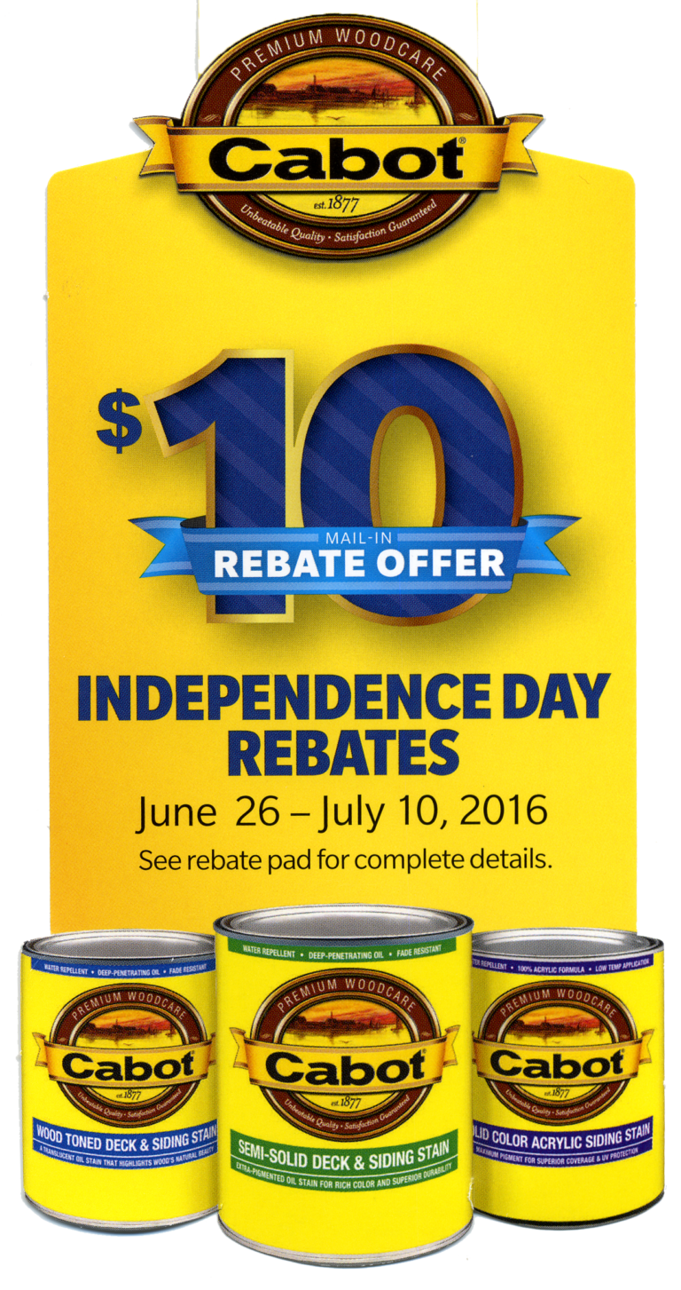 10 REBATES On Cabot Stain Pohaki Lumber Menardrebate Menard Rebate 9583