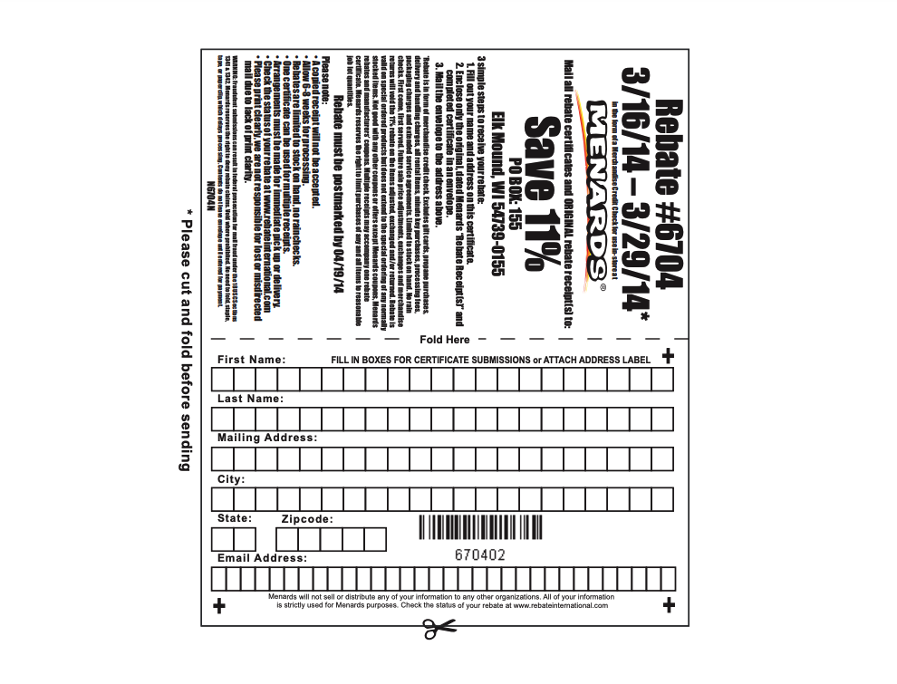 Menards 11 Percent Rebate 2023 Dates