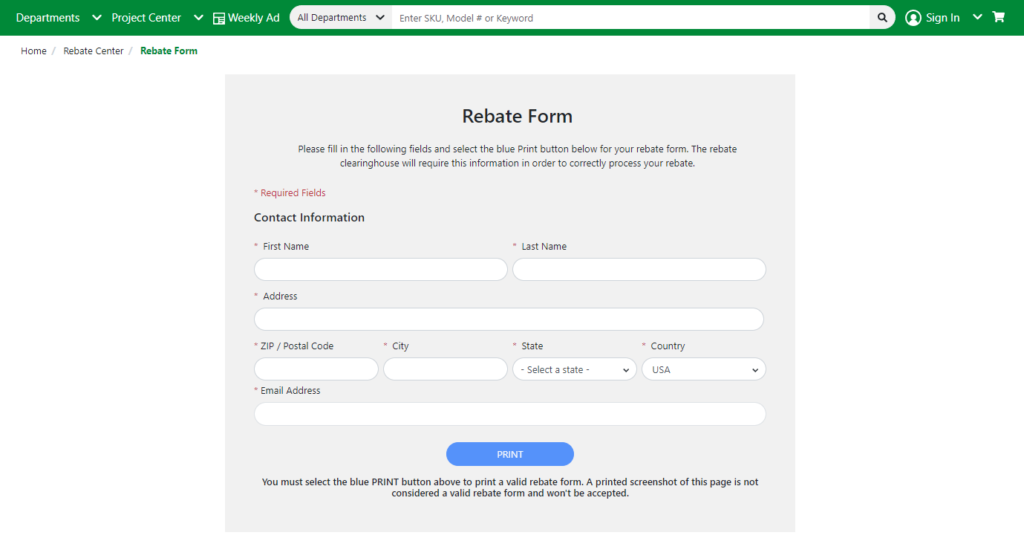 Can You Fill Out Menards Rebates Online