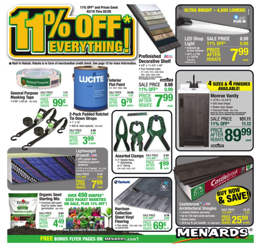 When Will Menards 11 Rebate Start In 2023