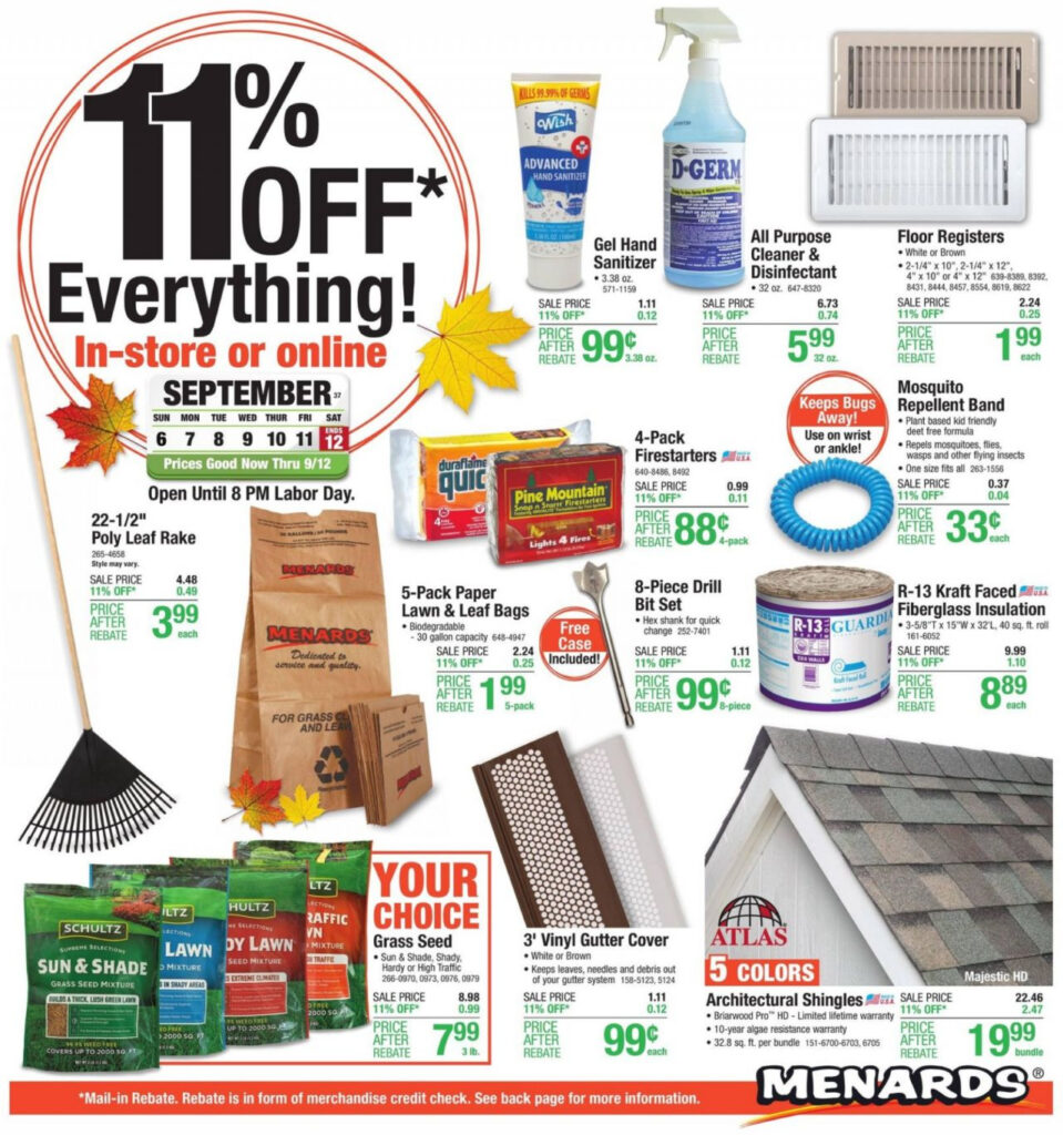 Menards Rebates For Sale